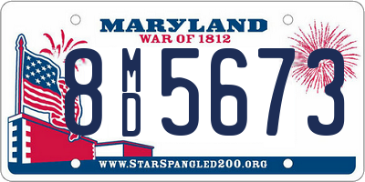 MD license plate 8MD5673