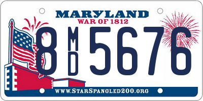 MD license plate 8MD5676