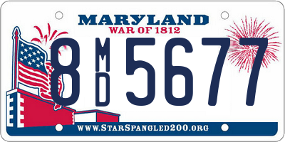 MD license plate 8MD5677