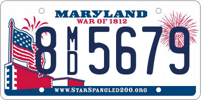 MD license plate 8MD5679