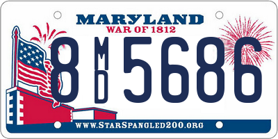 MD license plate 8MD5686