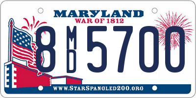 MD license plate 8MD5700