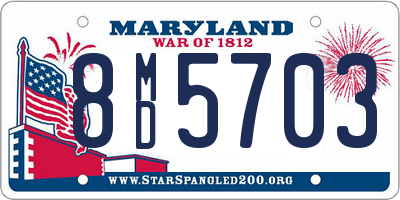 MD license plate 8MD5703