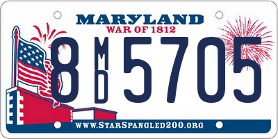 MD license plate 8MD5705