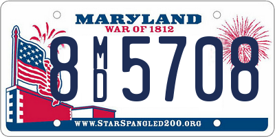 MD license plate 8MD5708