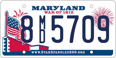 MD license plate 8MD5709