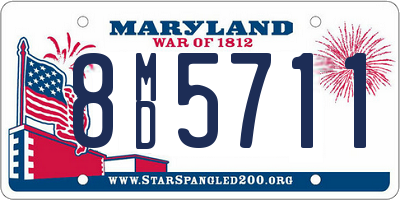 MD license plate 8MD5711