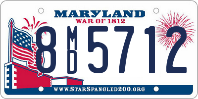 MD license plate 8MD5712