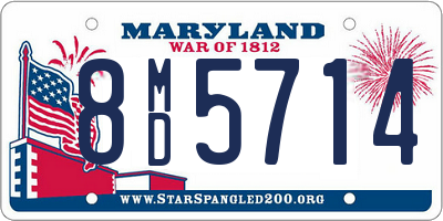 MD license plate 8MD5714