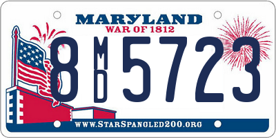 MD license plate 8MD5723