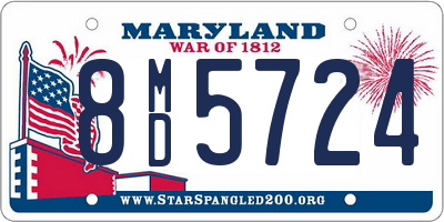 MD license plate 8MD5724