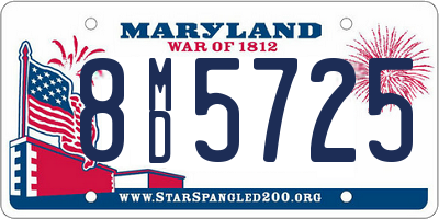 MD license plate 8MD5725