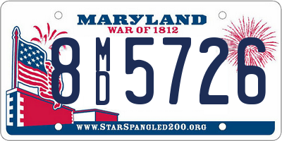 MD license plate 8MD5726