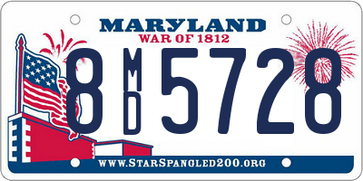 MD license plate 8MD5728