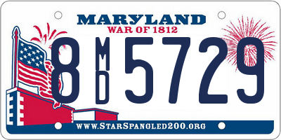 MD license plate 8MD5729