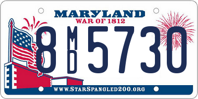 MD license plate 8MD5730