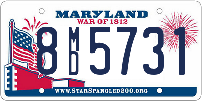 MD license plate 8MD5731