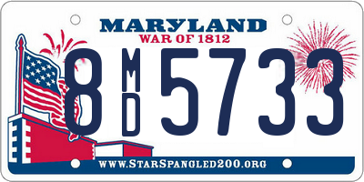 MD license plate 8MD5733