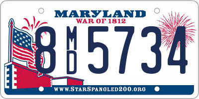 MD license plate 8MD5734