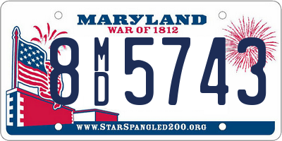 MD license plate 8MD5743