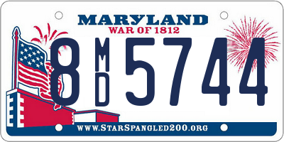 MD license plate 8MD5744