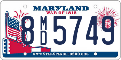 MD license plate 8MD5749