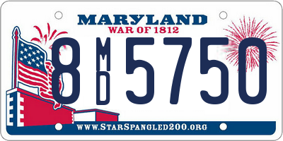 MD license plate 8MD5750