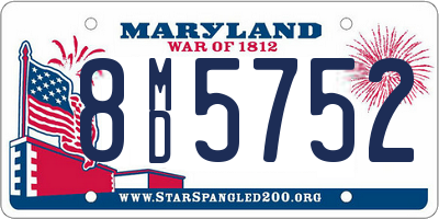 MD license plate 8MD5752