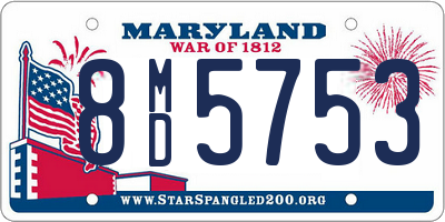 MD license plate 8MD5753