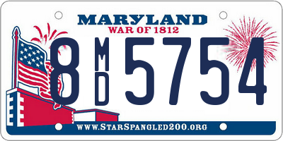 MD license plate 8MD5754