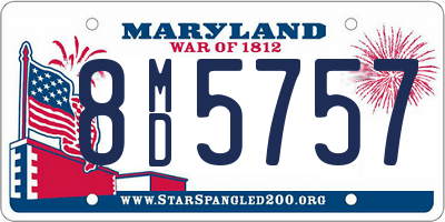 MD license plate 8MD5757