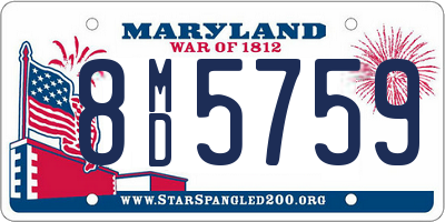 MD license plate 8MD5759