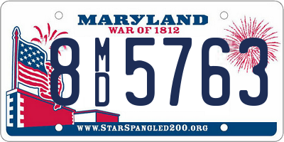 MD license plate 8MD5763