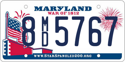 MD license plate 8MD5767