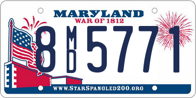 MD license plate 8MD5771