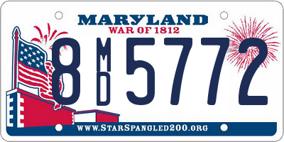 MD license plate 8MD5772