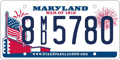 MD license plate 8MD5780