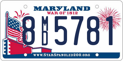 MD license plate 8MD5781