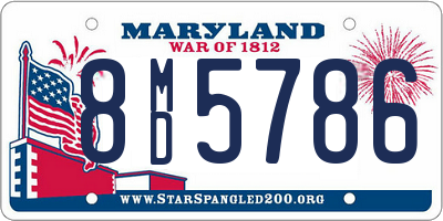 MD license plate 8MD5786