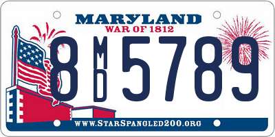 MD license plate 8MD5789