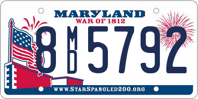 MD license plate 8MD5792