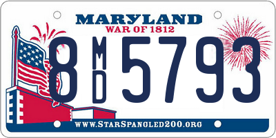 MD license plate 8MD5793