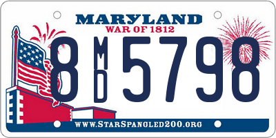 MD license plate 8MD5798