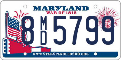 MD license plate 8MD5799