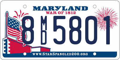 MD license plate 8MD5801