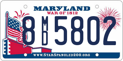 MD license plate 8MD5802