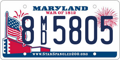 MD license plate 8MD5805