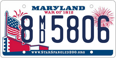 MD license plate 8MD5806