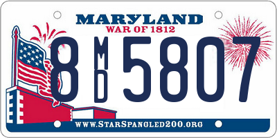 MD license plate 8MD5807