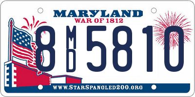 MD license plate 8MD5810